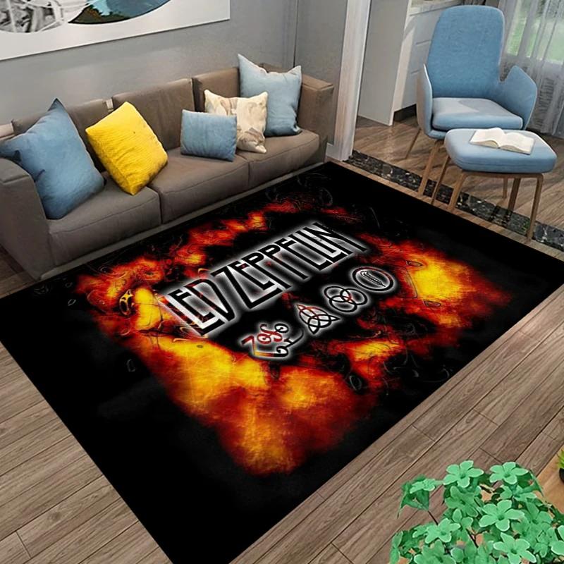 Ковер с рисунком Led-Zeppelin 15 размеров для гостиной, коврик для ванной, креативный придверный коврик, ковер для спальни, домашний декор, украшение ковра для дома