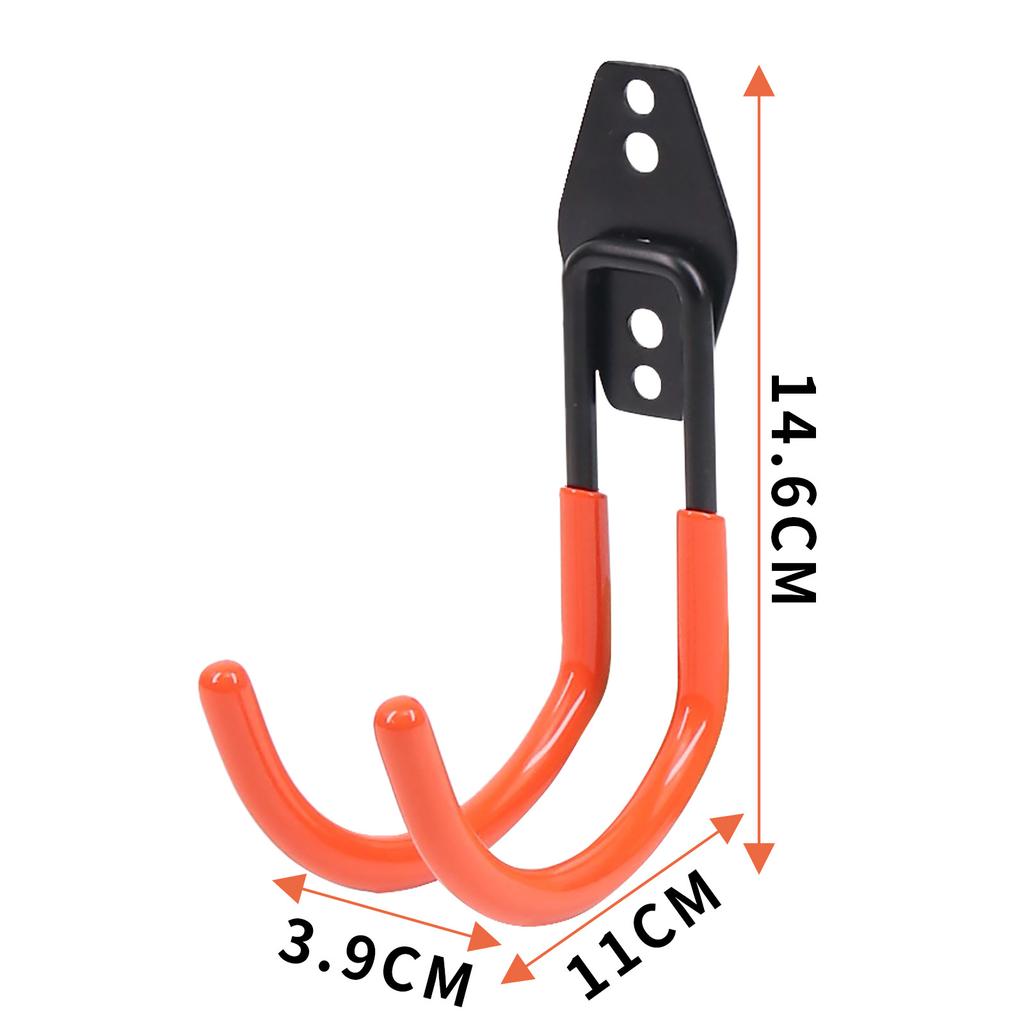 1 шт. Велосипедный гаражный крюк для тяжелого хранения, крепеж, настенное крепление, нескользящий подвесной крюк, высокая грузоподъемность, квадратный металлический крюк, садовый инструмент