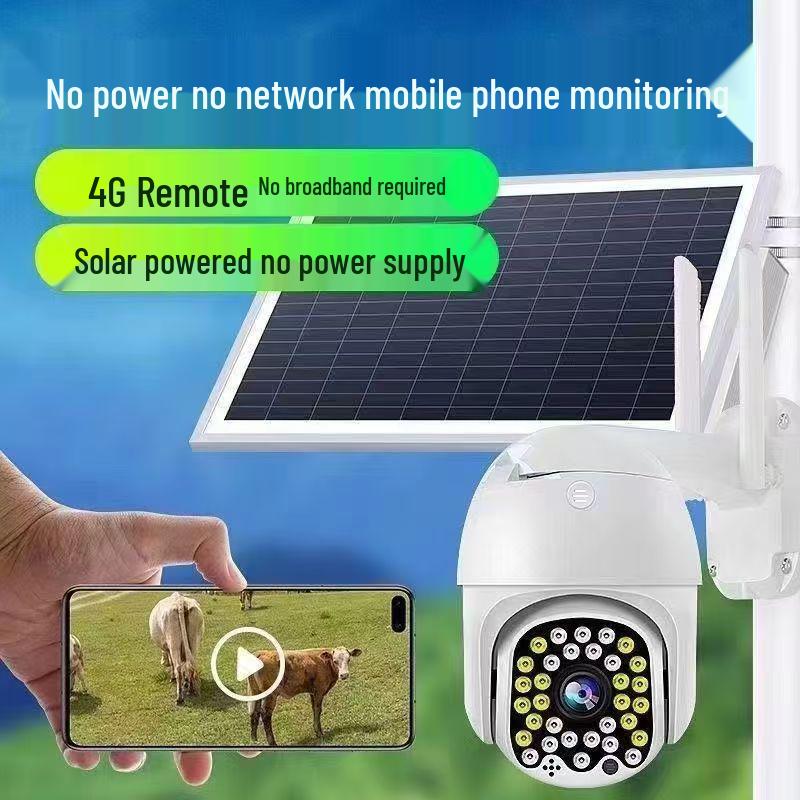 4G Solar-Powered HD 360° Outdoor Waterproof Surveillance Camera with Remote Mobile Monitoring