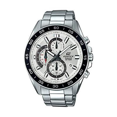 CASIO EDIFICE ХРОНОГРАФ Casio Edifice Хронограф Аналоговые Белые и Серебристые EFV-550D-7A Мужские Часы, Водонепроницаемые,
