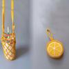 Hand Woven Water Cup Mesh Bag Folding Water Bottle Tote Bag  Umbrella Storage