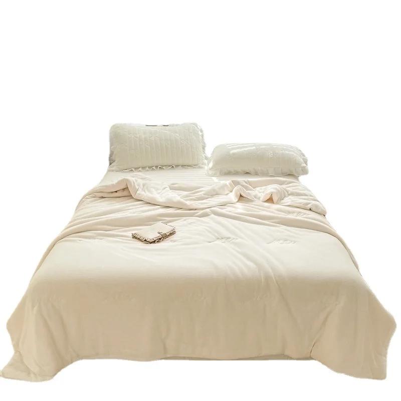 Новое клетчатое летнее одеяло с возможностью проветривания, удобное тонкое моющееся одеяло