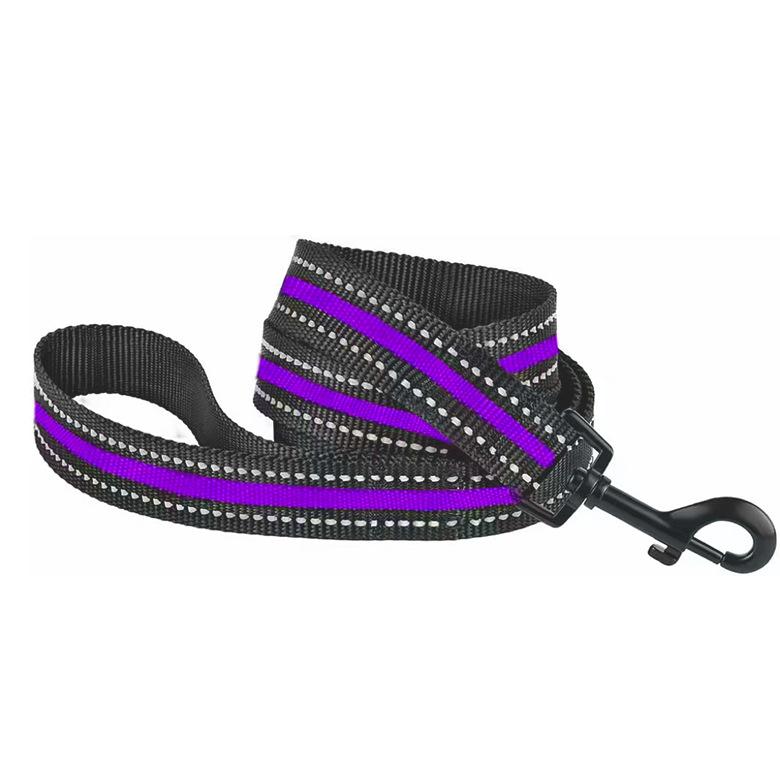 Classic Pet Leash Nylon Webbing Dog Leash Night Reflective Explosion-proof Dog Leashes for Medium and Large Dogs and Cats Outdoor Travel
