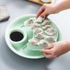 Dumpling Plate with Sauce Dish Draining Food Grade Double Layer Design Dumpling Bowl Kitchen Tools