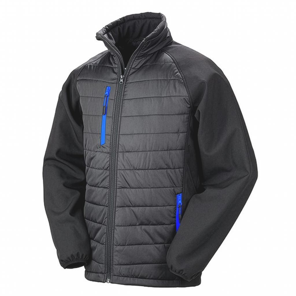 Result Mens Black Compass Padded Soft Shell Jacket