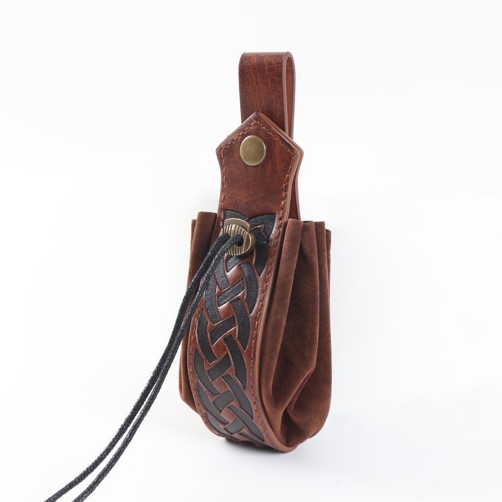 5PCS Halloween Costume Accessories Set Medieval Renaissance Knight Belt Viking Vintage Sac Cosplay Props Leather Waist Belt Set