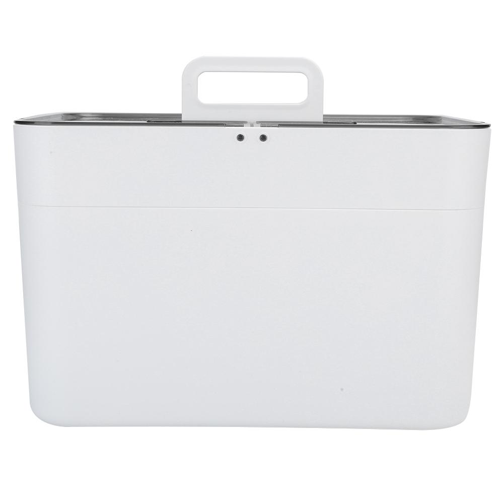 Ящик для хранения, большой, двухслойный, офисный, белый, пластиковый отсек, пылезащитный, аптечка