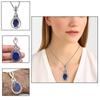 Lapis Lazuli Chrysocolla Gemstone Unisex Women's Silver Jewelry Pendant 2.25
