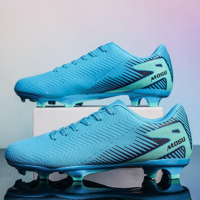 Men Football Boots Long Spikes High Ankle Soccer Shoes FG Outdoor Grass Cleats Soccer Boots Training Sport Football Shoes
