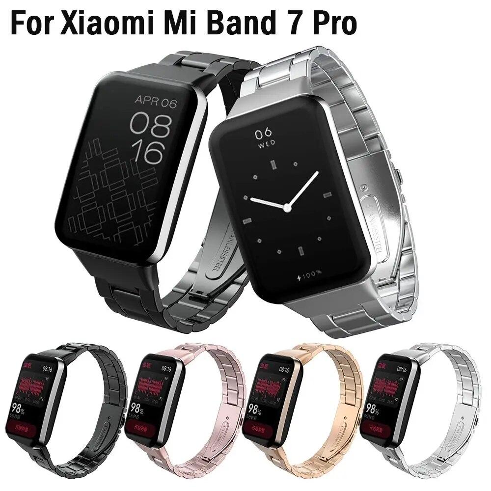 Браслет для Xiaomi Band 7 Pro, металлический ремешок из нержавеющей стали для MI Band 7 Pro, аксессуары для смарт-браслета