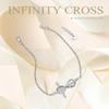 Infinity Cross Anklet Bracelet 925 Sterling Silver Religious Cross Anklet Faith Hope Adjustable Bracelet Cross Jewelry Christmas Gift Daughter Mother