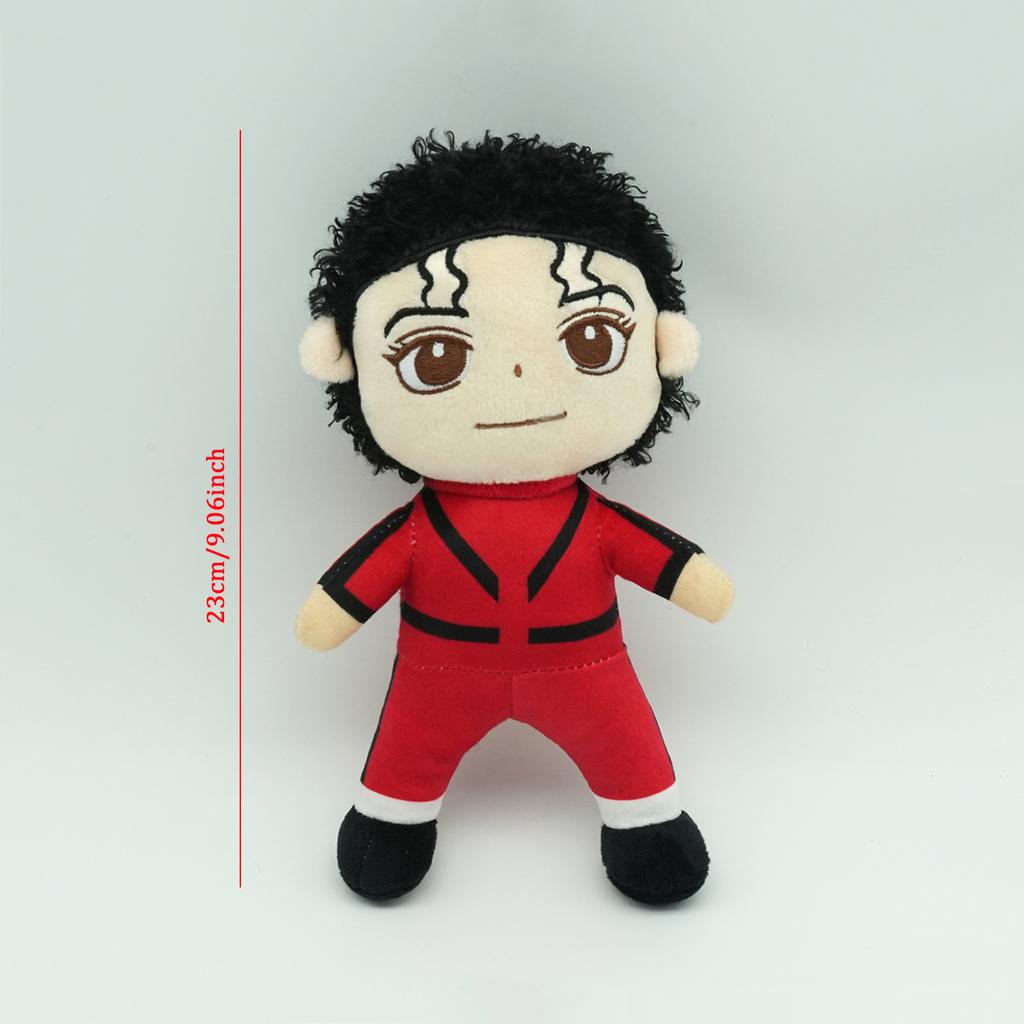 New Michael Plush Doll Cool Star Classic White Stripe Suit Stuffed Doll Singer Peripherals Plushie Fans Birthday Gifts