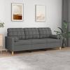 VidaXL 3-seater Sofa with Cushions Dark Grey 180 Cm Fabric, Sofa, Living Room Sofa, 3-seater Fabric Sofa, Sofa 3200791