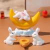 Creative Micro Landscape Cute Mid-Autumn Festival Moon Cake Rabbit Zoo Art Landscape Decorations Accessories Table Ornament