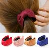 Women Simple Hair Ornament Cloth Horse Tail Clip Bow Banana Clip Trinket Candy Hair Accessories