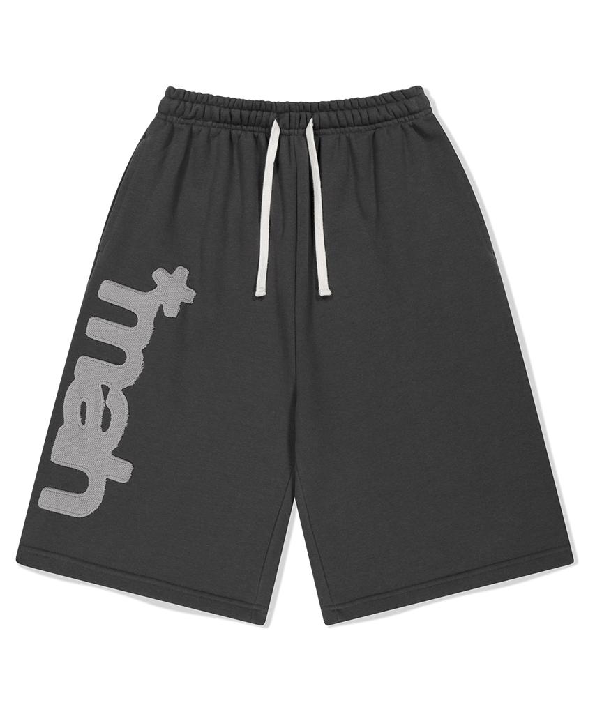 MAHAGRID Bermuda Mah Applique Sweatshort Charcoal(Mg2Fmmpa06A)