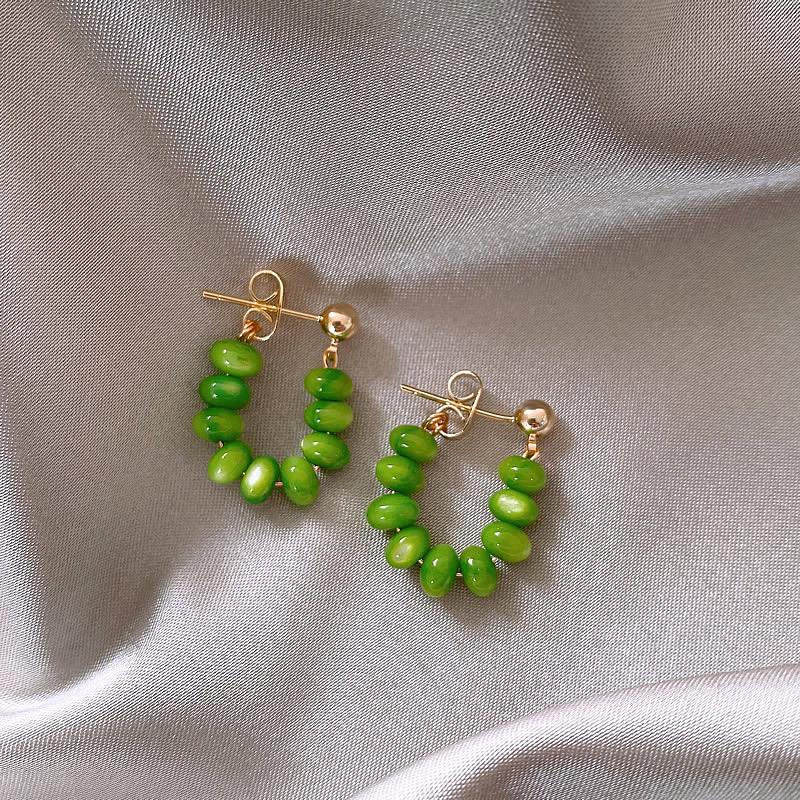 Серьги-гвоздики Green Flower Temperament Same, Серьги-гвоздики, Фабрика сережек