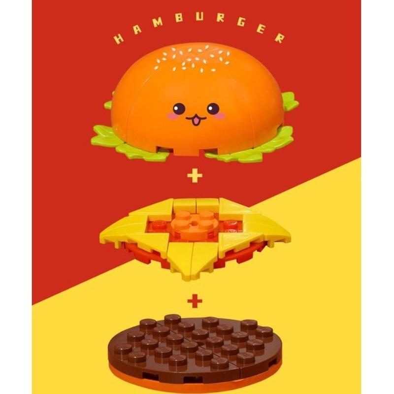 12 шт., гамбургер, картофель фри, сладкий блок, набор «сделай сам», набор для быстрого питания, развивающая рождественская игрушка для детей, слепая коробка