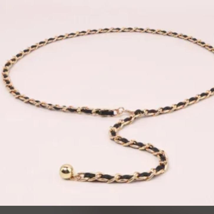 Ladies' Thin Waistband Dress Skirt Chain Belt Luxury Dinner Party Metal Woman Chain Gold Silver Waist Chain Jeans Design New