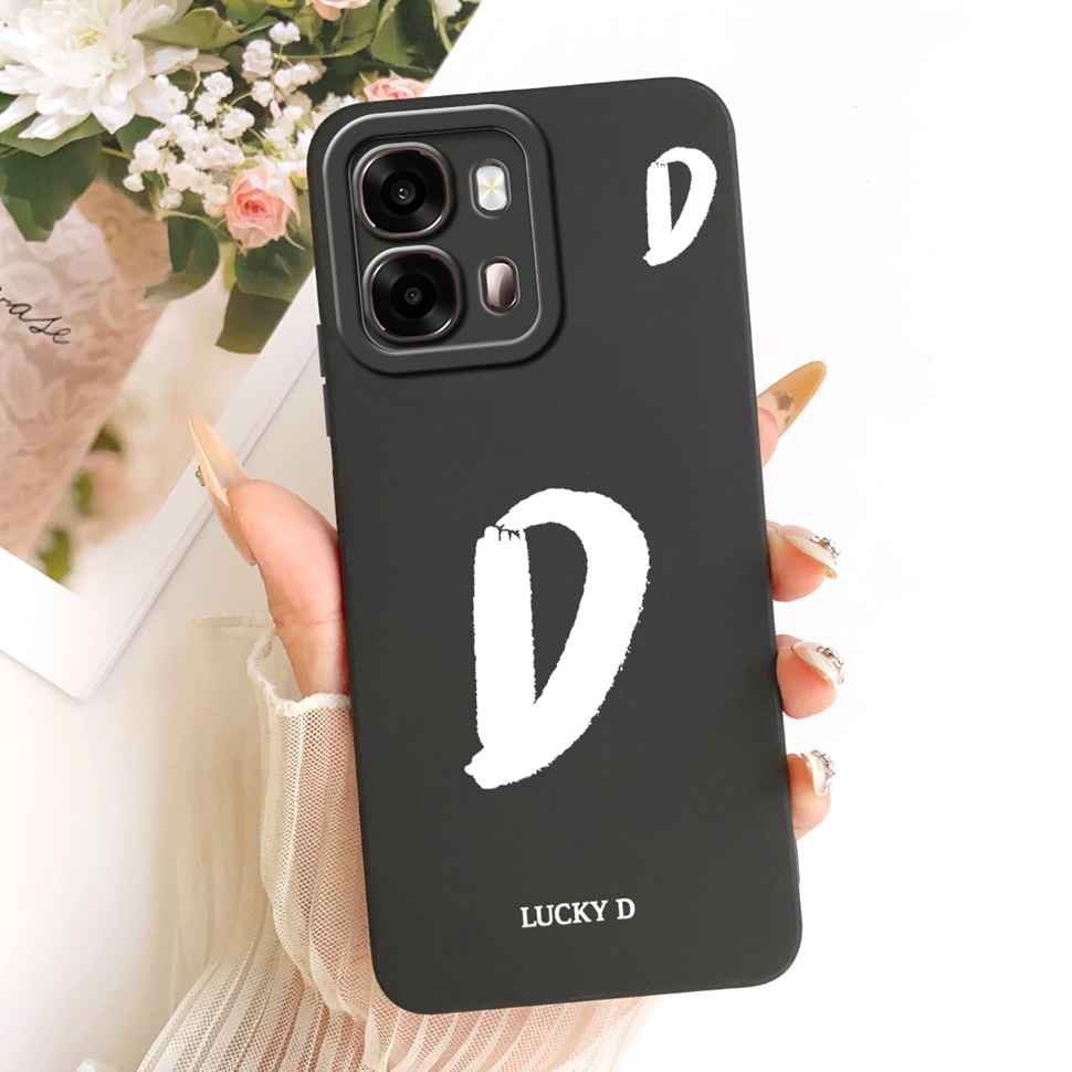 For Oppo A6s 5G CPH2789 Case Fashion Lucky Letters A-Z Silicone Back Cover For Oppo A 6s A6S 5G 6.75" Phone Cases Bumper Fundas