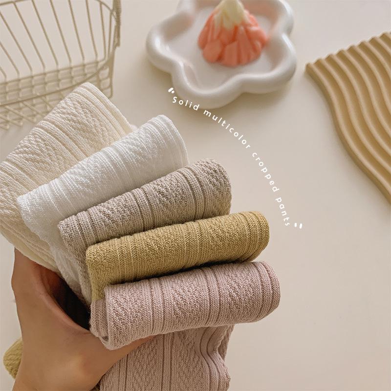 Infant Lace Trim Cotton Tights: Baby Lightweight Base Layer for Spring/Autumn
