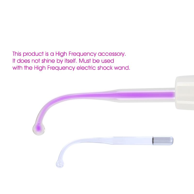 1 шт., высокочастотный аргоновый электрод для лица, насадка-насадка для трубок, массажер для лица, фиолетовый свет, уход за кожей лица, фиолетовый