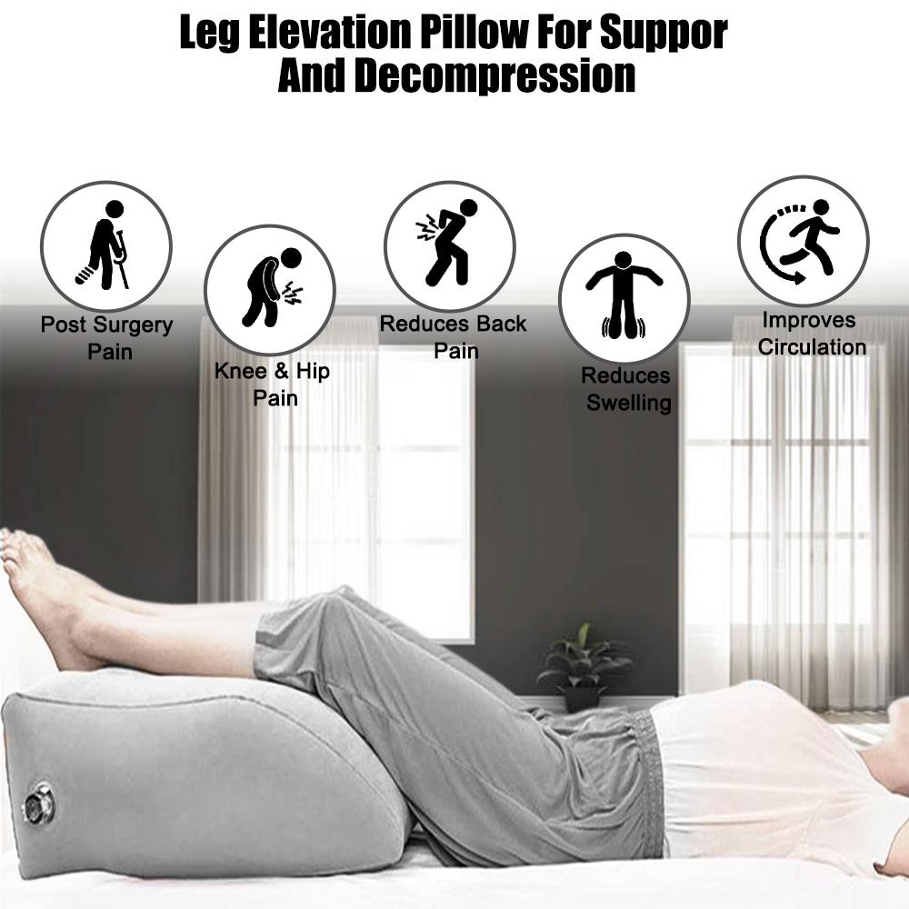 Wedge Pillow Knee Cushion Foot Pillow Elevation Leg Pillows For Travel Camping Sleeping Portable Inflatable Leg Pillow PVC