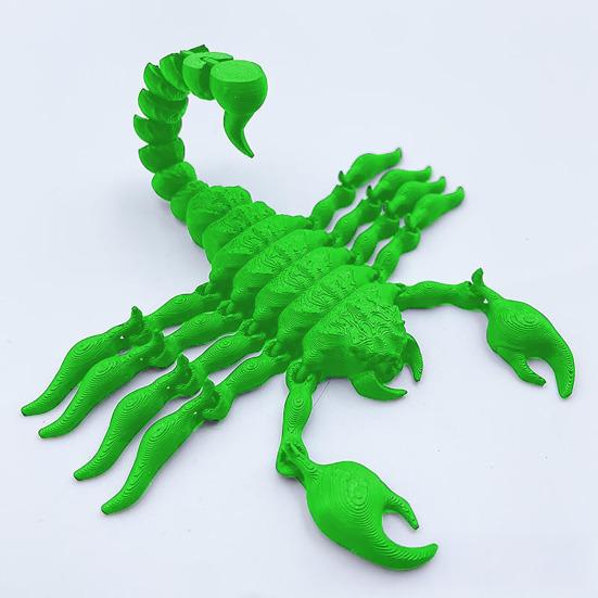 3D-печатная фигурка скорпиона, подвижные суставы, красочная фигурка скорпиона, шарнирная модель животного, игрушка-фиджет, украшение для рабочего стола, орнамент
