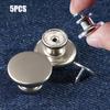 5pcs Replacement No-Sewing Metal Button Detachable Pants Pins Portable Repair Kit
