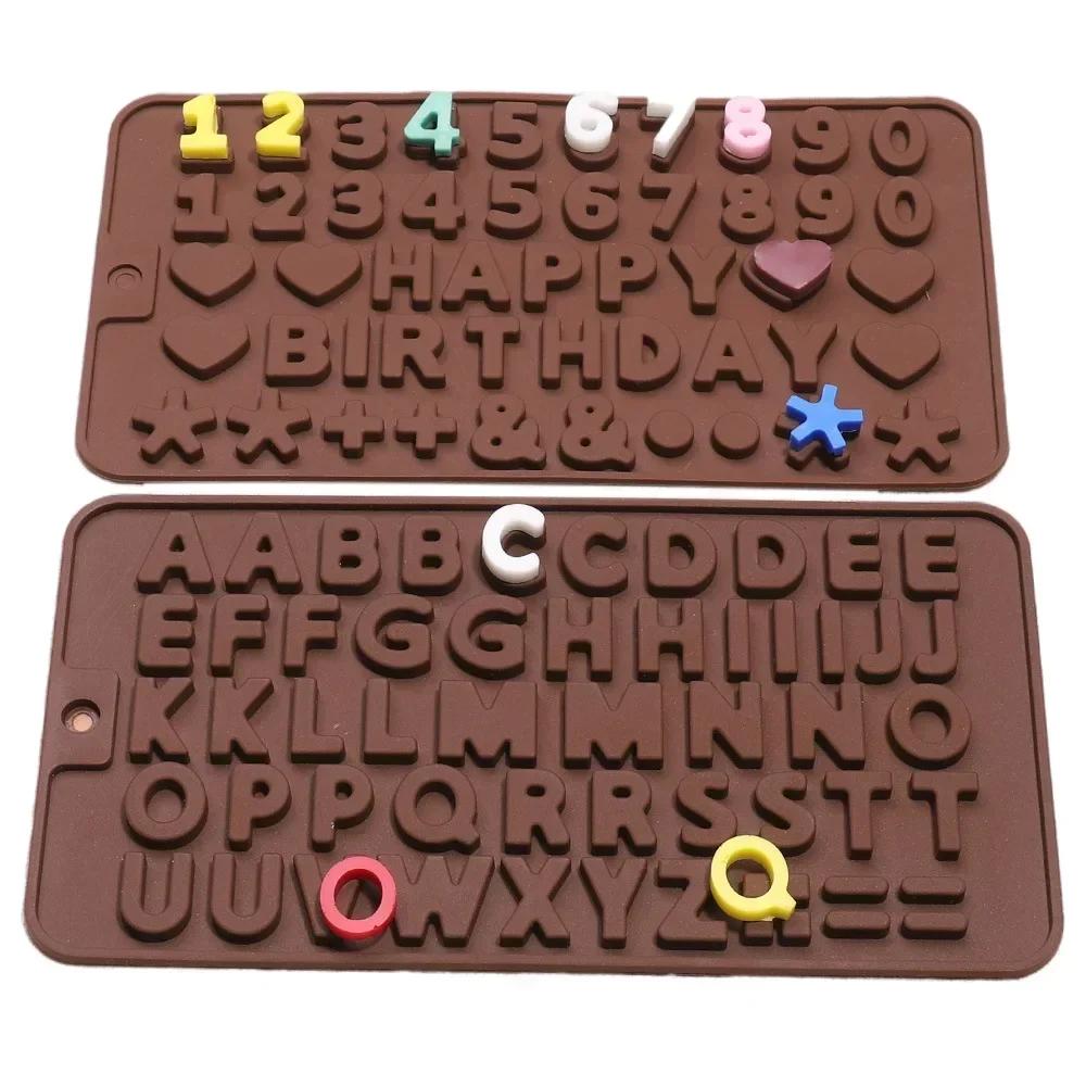 Silicone Mold Silicone Molds Pastry 26 Letters Reposteria Chocolate Numbers Cake Decoration Candy for You Jelly Home Appliance