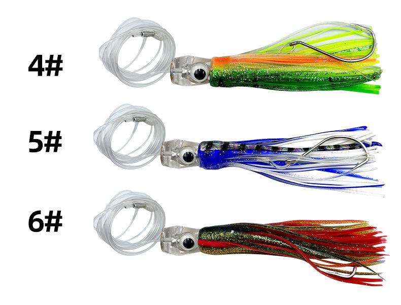 Мягкая приманка Leisure Guest 16 см/25 см для троллинговой рыбалки с лодки - приманка для тунца, кальмара, осьминога с крючком