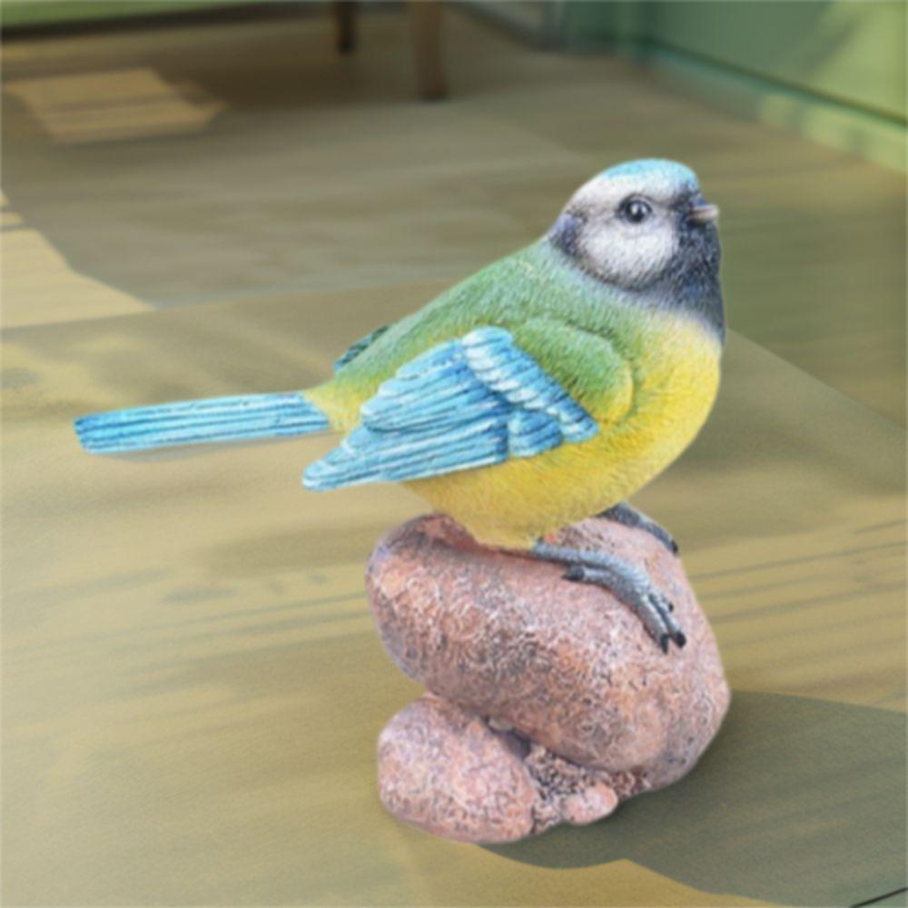 Vintage Garden Bird Sculpture Cute Bird Statue Durable Miniature Bird Figurine  Outdoor Patio Porch
