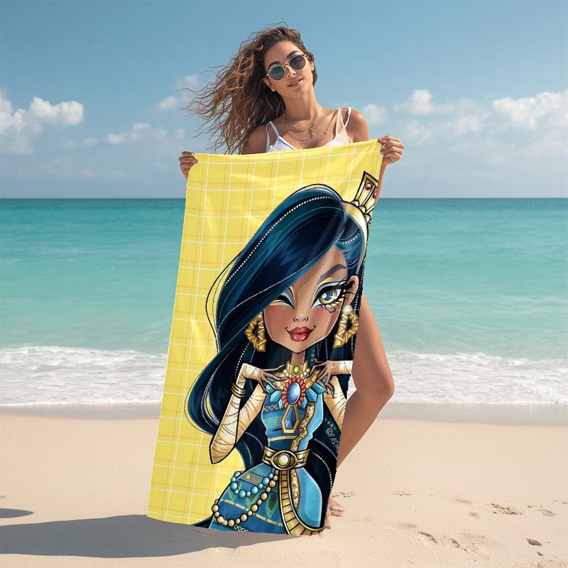 1Pc Monster High Party Beach Towel Microfiber Beach Towel Thin Absorbent For Beach Swimming Yoga Bath Sports 091732