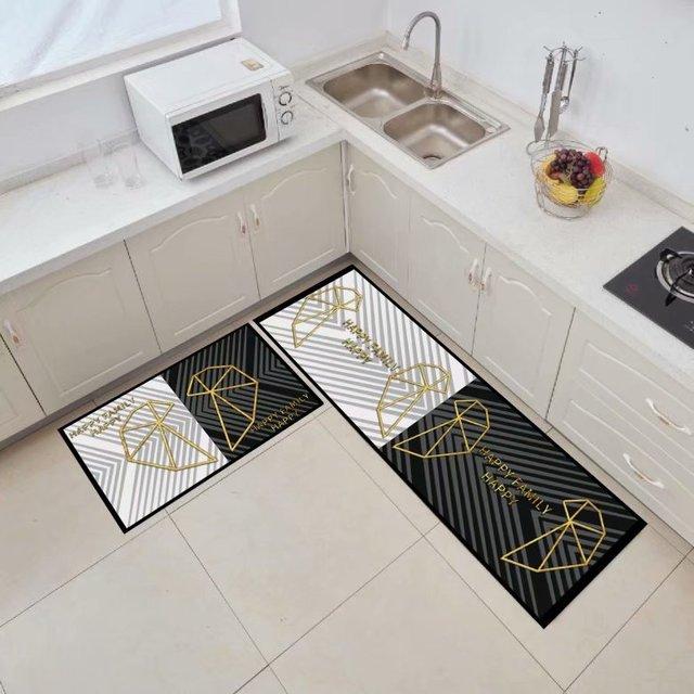 Kitchen Floor Mat Anti Skid Carpet Home Hallway Balcony Corridor Decor Mats Bathroom Entrance Doormat Living Room Long Strip Rug