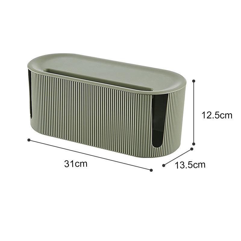 Plug Board Storage Box Home Desk Wire Organizer with Cover Practical Socket Household Bedroom Tabletop Shelf