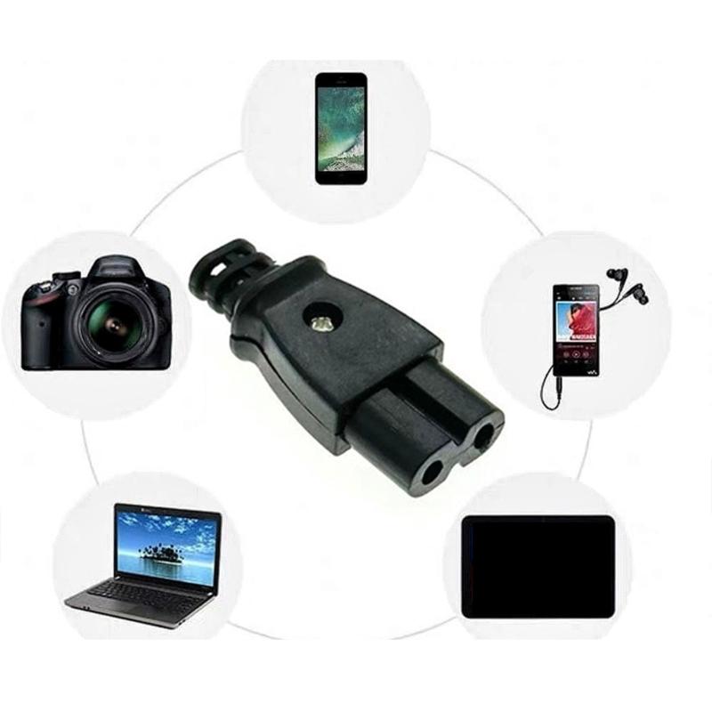 Прочные 8-образные разъемы C8 Адаптер штекера для монтажа на панель для удобного управления питанием AC250V 2.5A 2-контактный штекер