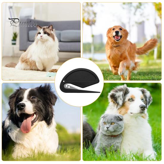 5 Pcs Knotting Comb Pet Grooming Brush for Dog Cats Multifunctional Shedding Tool for Removing Tangled Hair Hidden Blade Safe Design Detangling Comb