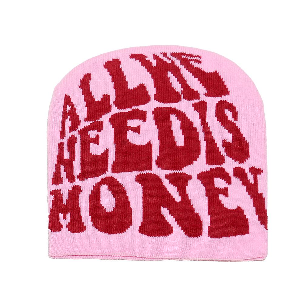 Зимняя новая мужская и женская шерстяная шапка-пуловер Y2K, жаккардовая надпись, персонализированная модная хип-хоп вязаная шапка