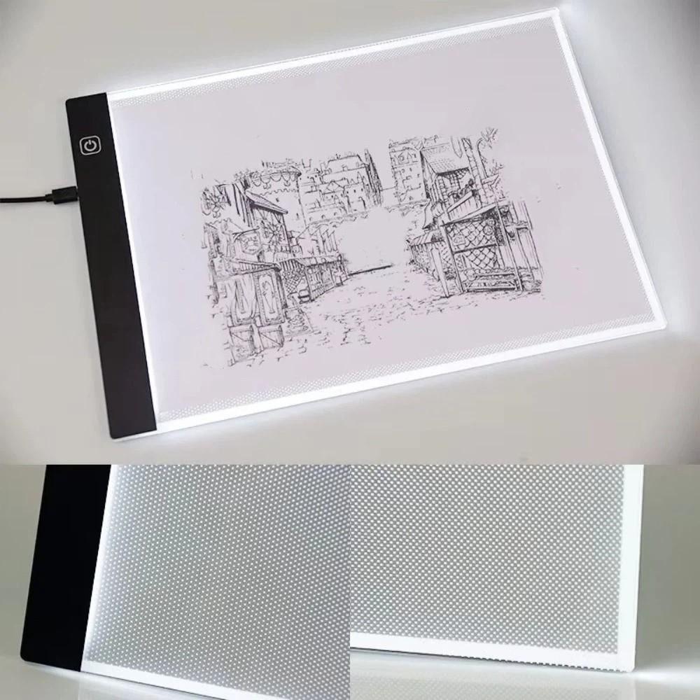 USB Electric Drawing Board 3 Level Tracing Board Practical Drawing Light Pad Anime Copying