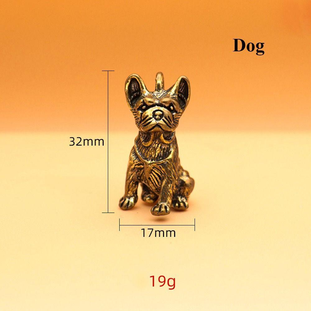 Car Ornaments Bull Ornament Sculpture Key Pendant Copper Miniatures Figurines Keychain Accessories