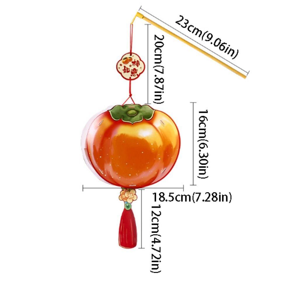 Ручная работа Фонарь из хурмы Благословение Декоративный с кисточкой Ручной фонарь Светящиеся реквизиты Упаковка материалов Фонари-цветы