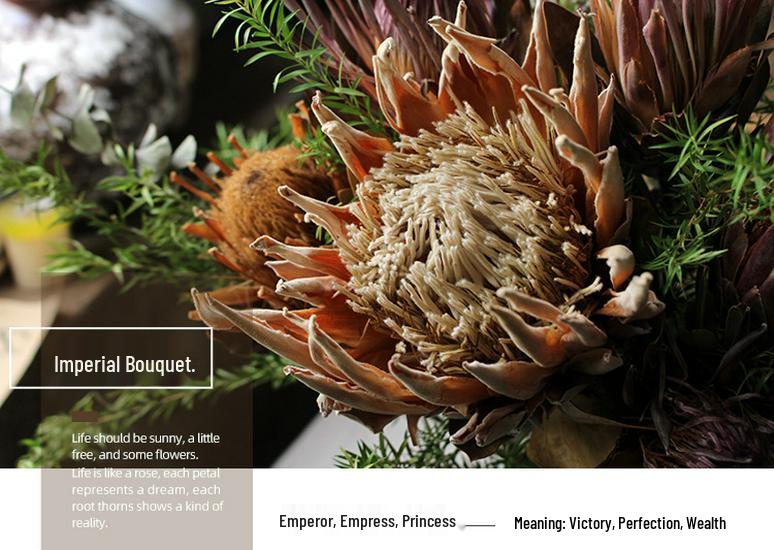 Deluxe Emperor Preserved Real & Dried Flowers Decor Arrangement
