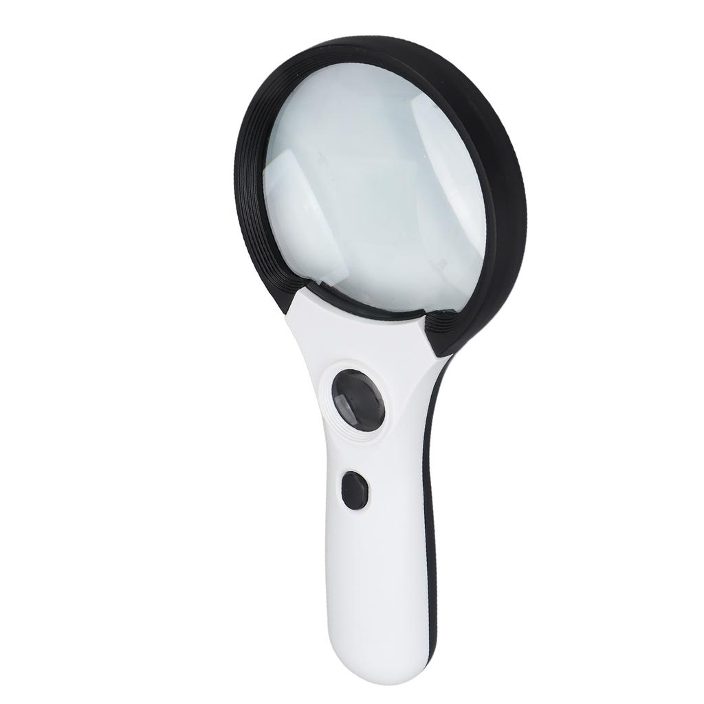 LED Magnifying Glass Good Light Transmittance 4 LEDs High Definition Handheld Magnifying Glass for