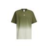 Adidas Originals Gradient Design Casual Crew Neck Short Sleeve Printed T-Shirt Unisex Tops Olive Green JG1523
