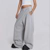 Женские серые спортивные брюки свободного покроя, корейские модные базовые брюки для бега, мужские повседневные брюки в стиле хип-хоп в стиле Харадзюку