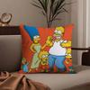 Мультяшная наволочка The S-Simpsons, противопылевая, с потайной молнией, из шелковистого короткого плюша, чехол для диванной подушки