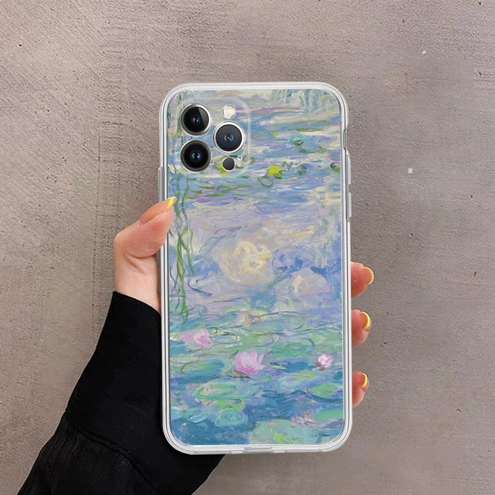Чехол для телефона Клод Моне для iPhone 16 15 14 13 12 Mini 11 Pro XS Max X XR SE 6 7 8 Plus Мягкий силиконовый чехол