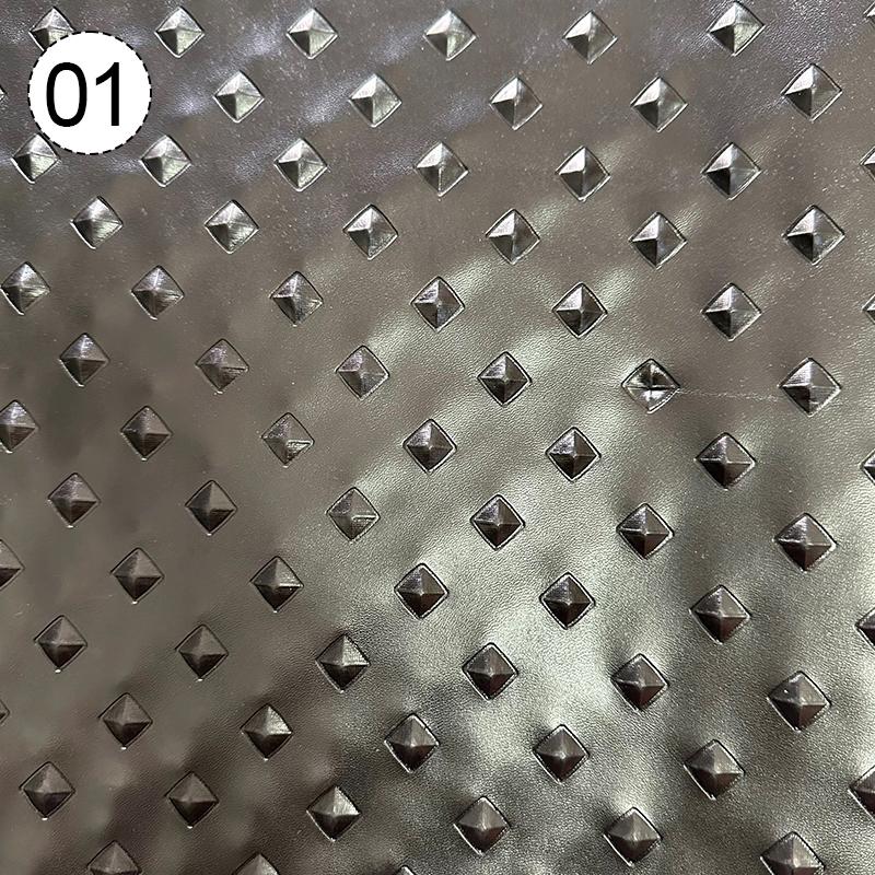 Ретро Металлизированная Тисненая Ромбовидная Кожаная Ткань Жесткая Кожа Для DIY Одежды Доспехи Сценический Костюм Раздвижная Дверь Мягкая Сумка Обивка