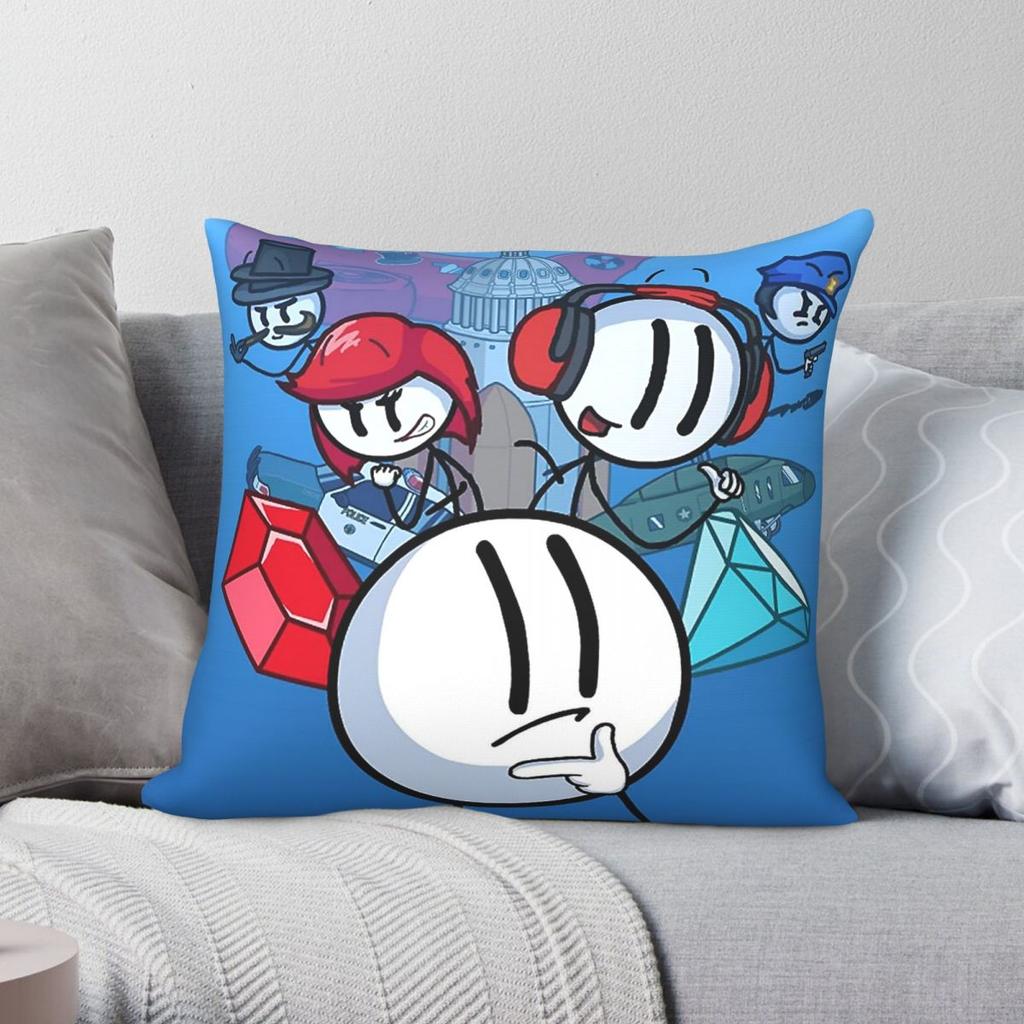 Игровой квадратный чехол на подушку Henry Stickmin Полиэстер Лен Бархат Печатный Декоративный чехол для декоративной подушки Чехол для подушки в комнату Оптовая продажа