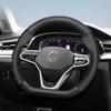 Пепельница для автомобиля BAOM9, подходит для Volkswagen, дышащая кожа, матовая текстура из углеродного волокна, чехол на руль, подходит для Polo Golf 5